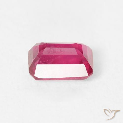 Rubí Rojo claro natural de 0.94 ct, Corte Octágono / Esmeralda, VS