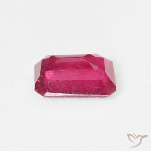 Rubí Rosado rojizo natural de 1.24 ct, Corte Octágono / Esmeralda, VS