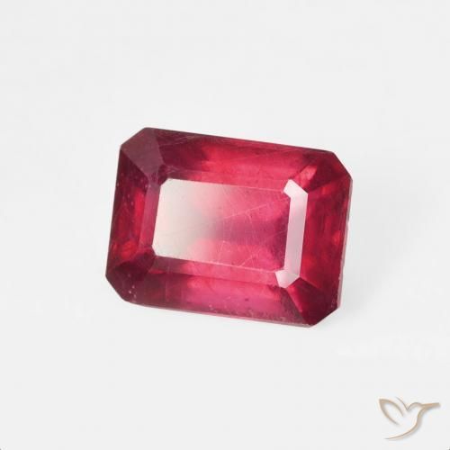 Rubí Rojo mermelada natural de 1.56 ct, Corte Octágono / Esmeralda, VS