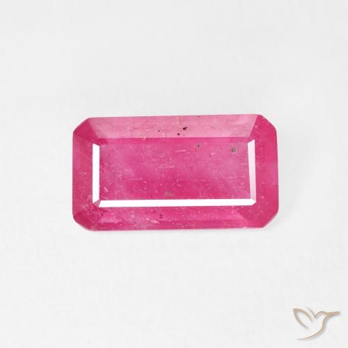2.69ct Natural Rojo rosado Rubí, corte esmeralda, VS