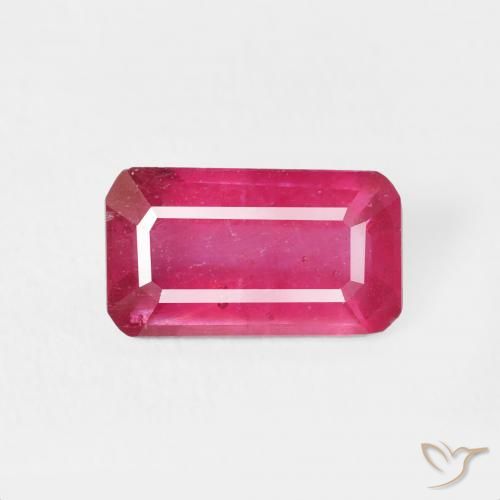 2.38ct Natural Rojo claro Rubí, corte esmeralda, VS