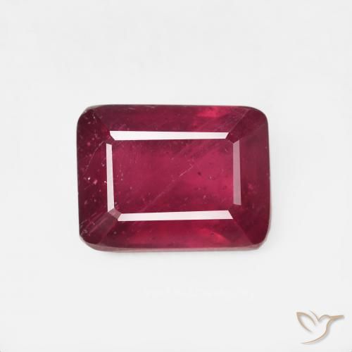2.82ct Natural Rojo sangre Rubí, corte esmeralda, VS