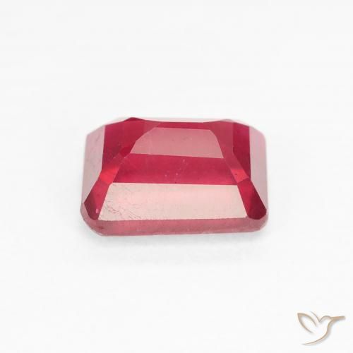 Rubí Rojo mermelada natural de 3.83 ct, Corte Octágono / Esmeralda, VS