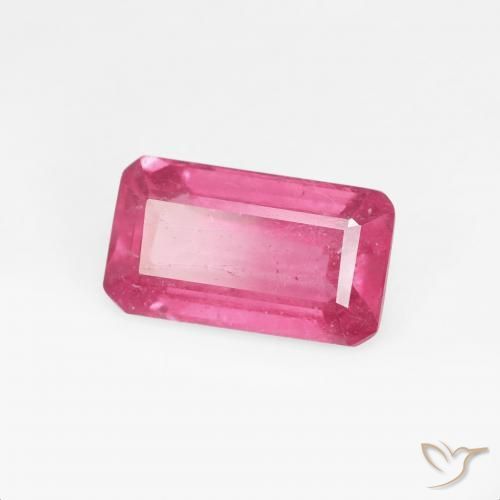 Rubí Rojo medio natural de 1.83 ct, Corte Octágono / Esmeralda, VS