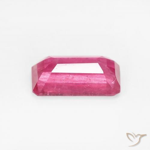 Rubí Rojo medio natural de 1.83 ct, Corte Octágono / Esmeralda, VS