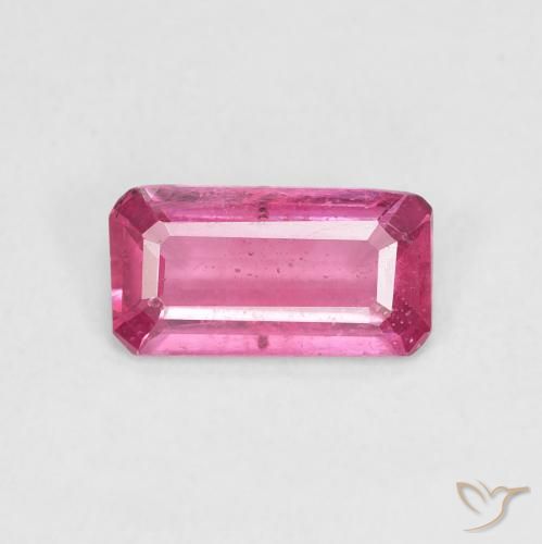 1.24ct Natural Rosado intenso Rubí, corte esmeralda, VS-SI