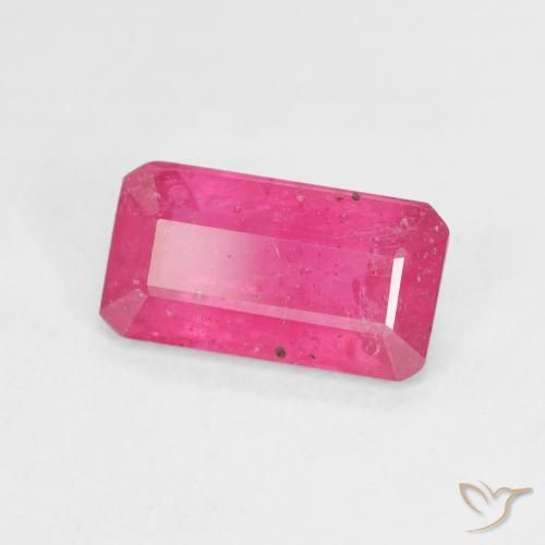 Rubí Rosado intenso natural de 2.80 ct, Corte Octágono / Esmeralda, VS-SI