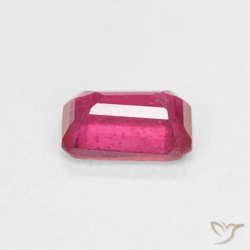 Rubí Rosado intenso natural de 0.82 ct, Corte Octágono / Esmeralda, VS-SI
