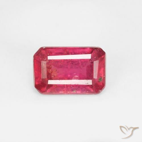 0.71ct Natural Rosado medio Rubí, corte esmeralda, VS-SI