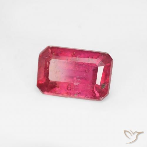 Rubí Rosado medio natural de 0.71 ct, Corte Octágono / Esmeralda, VS-SI