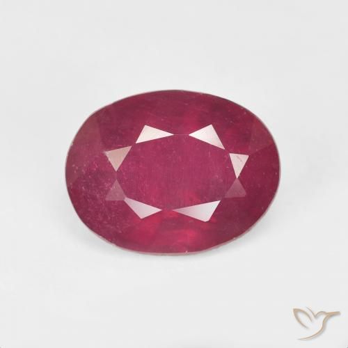 3.84ct Natural Rojo oscuro Rubí, Ovalada, VS