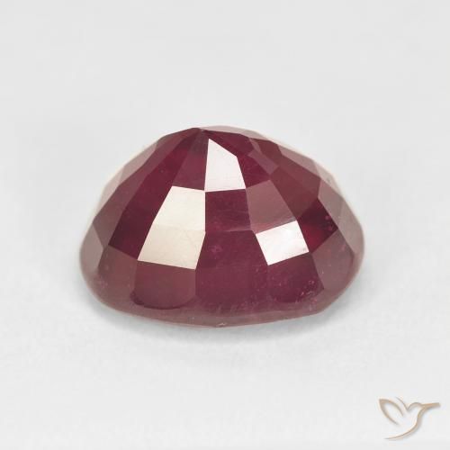 Rubí Rojo oscuro natural de 8.24 ct, Ovalada, VS