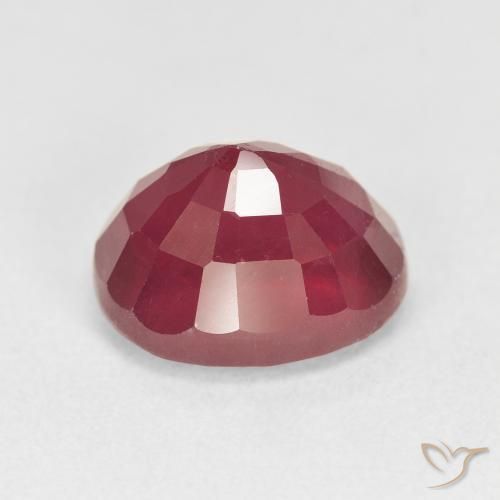 Rubí Rojo oscuro natural de 6.82 ct, Ovalada, VS