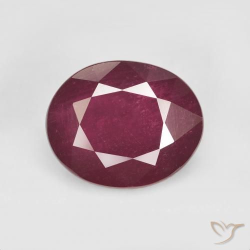 6.05ct Natural Rojo oscuro Rubí, Ovalada, VS