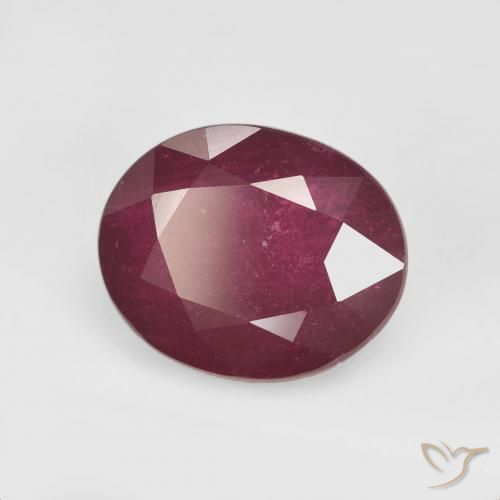 Rubí Rojo oscuro natural de 6.05 ct, Ovalada, VS