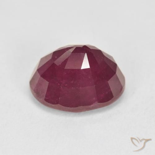 Rubí Rojo oscuro natural de 6.05 ct, Ovalada, VS