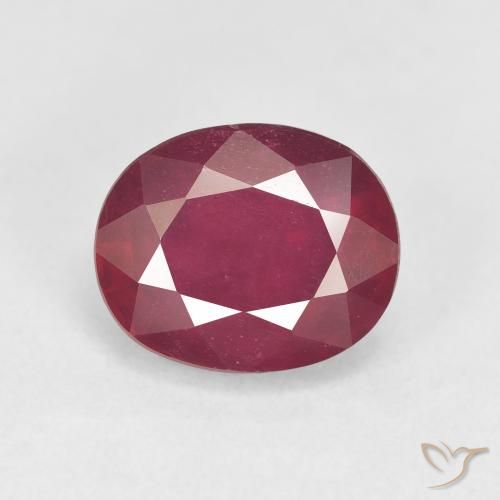 5.93ct Natural Rojo oscuro Rubí, Ovalada, VS
