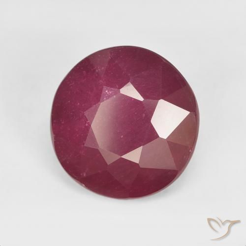 Rubí Rojo vino natural de 5.71 ct, Redondo, VS