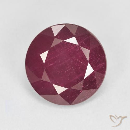 6.24ct Natural Rojo vino Rubí, Redondo, VS