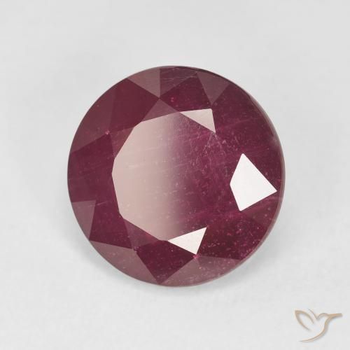 Rubí Rojo vino natural de 6.24 ct, Redondo, VS