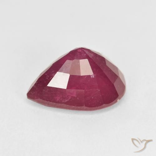 Rubí Rojo rosado natural de 5.86 ct, En forma de pera, VS