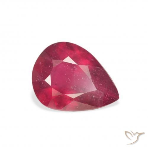 2.65ct Natural Rojo mermelada Rubí, En forma de pera, VS