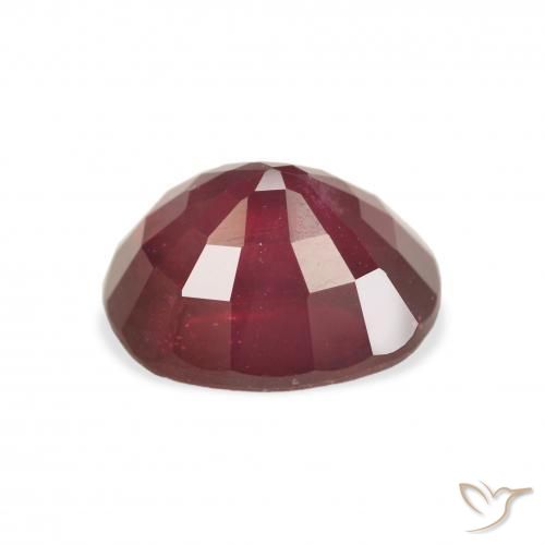 Rubí Rojo oscuro natural de 4.33 ct, Ovalada, VS