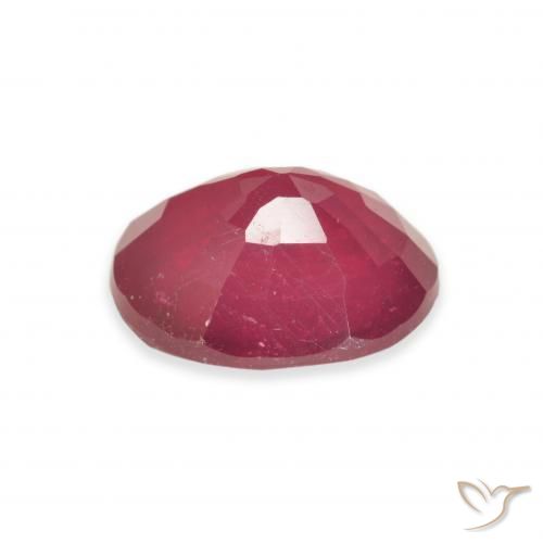 Rubí Carmesí intenso natural de 3.58 ct, Ovalada, VS