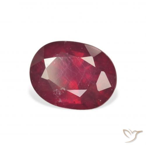 Rubí Rojo sangre natural de 3.42 ct, Ovalada, VS