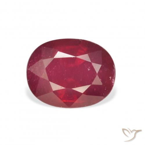 3.59ct Natural Rojo oscuro Rubí, Ovalada, VS