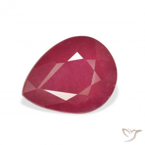 4.56ct Natural Rojo medio Rubí, En forma de pera, VS