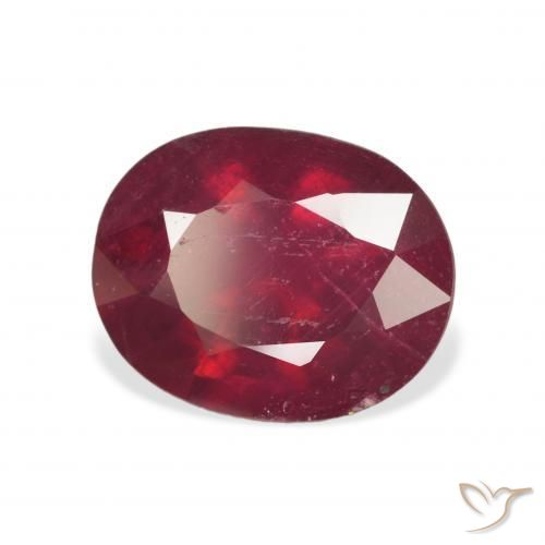 5.00ct Natural Rojo sangre Rubí, Ovalada, VS