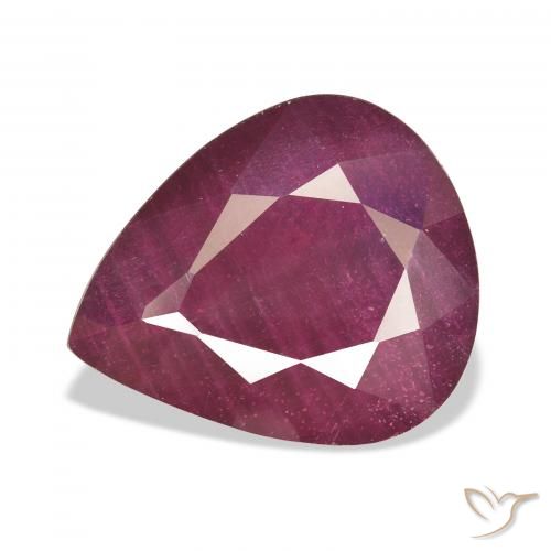 16.24ct Natural Rojo vino Rubí, En forma de pera, VS