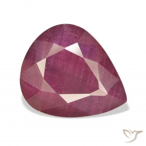 Rubí Rojo vino natural de 16.24 ct, En forma de pera, VS