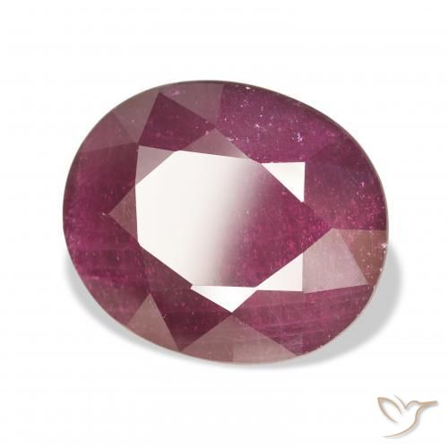 Rubí Rojo medio natural de 18.23 ct, Ovalada, VS
