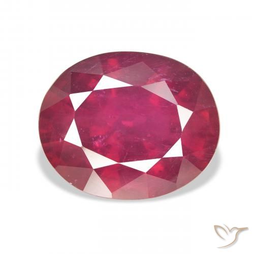 10.77ct Natural Medium Dark-Red Rubí, Ovalada, VS
