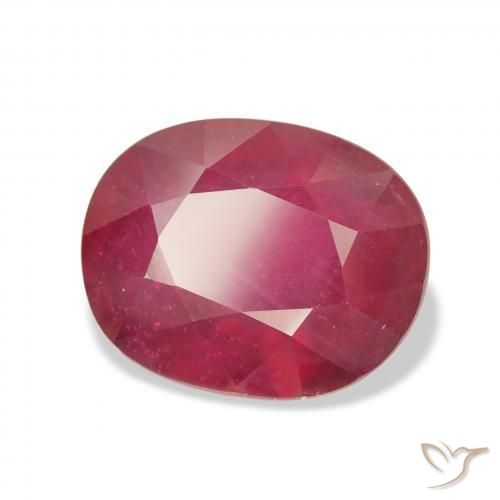 Rubí Rojo mermelada natural de 11.24 ct, Ovalada, VS