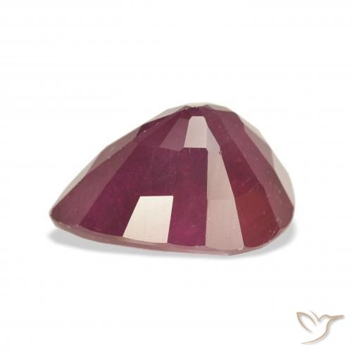 Rubí Rojo oscuro natural de 12.06 ct, En forma de pera, VS