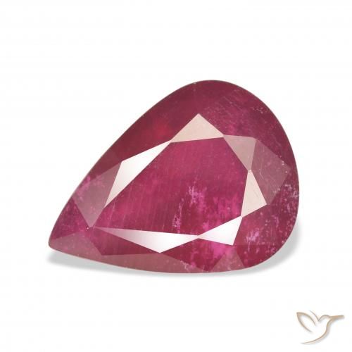 10.07ct Natural Rojo oscuro Rubí, En forma de pera, VS