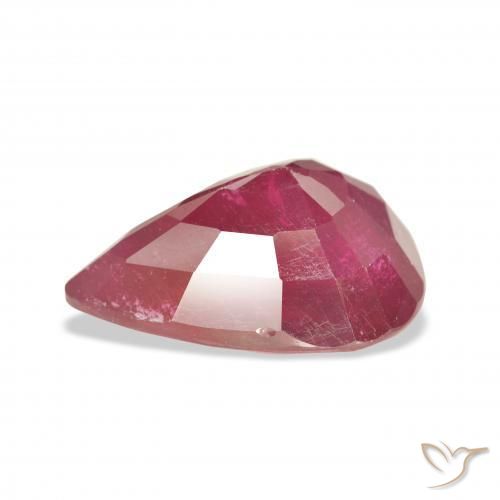 Rubí Rojo oscuro natural de 10.07 ct, En forma de pera, VS