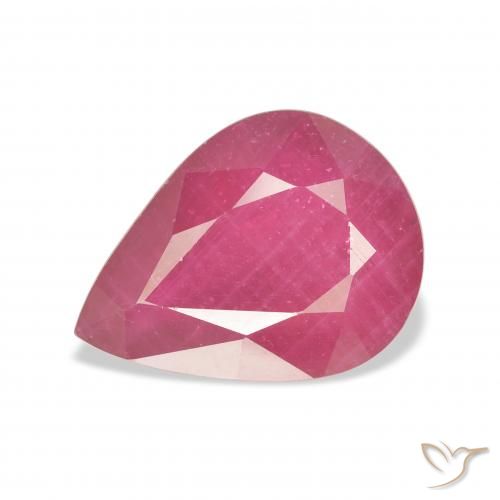 7.34ct Natural Rojo medio Rubí, En forma de pera, VS