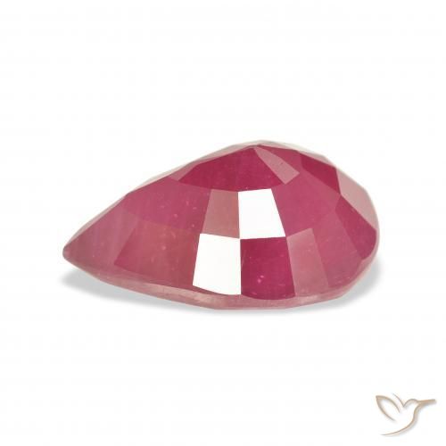 Rubí Rojo medio natural de 7.34 ct, En forma de pera, VS