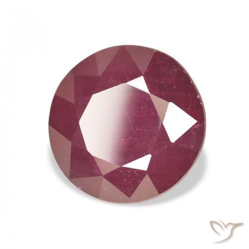 Rubí Carmesí intenso natural de 7.40 ct, Redondo, VS