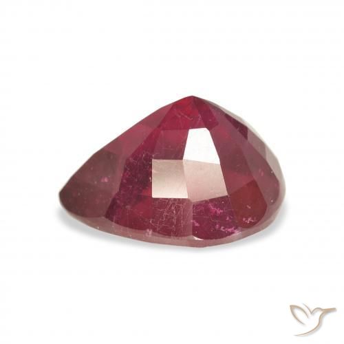 Rubí Carmesí intenso natural de 6.37 ct, En forma de pera, VS