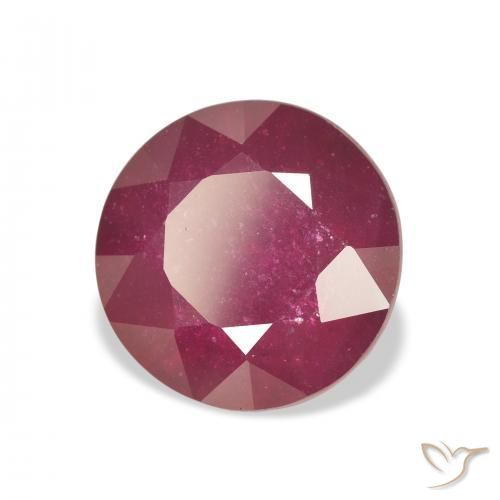 Rubí Carmesí intenso natural de 8.29 ct, Redondo, VS