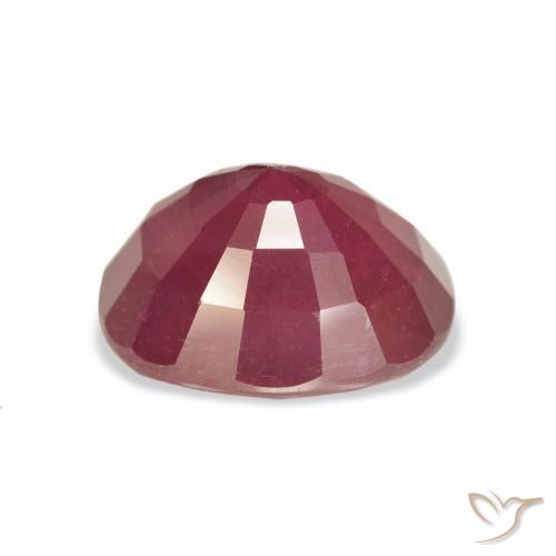 Rubí Rojo oscuro natural de 10.90 ct, Ovalada, VS