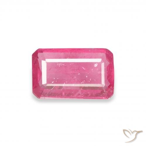 0.99ct Natural Rosado intenso Rubí, corte esmeralda, VS-SI