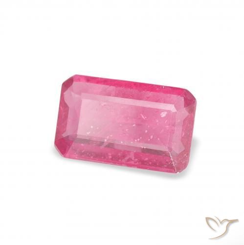 Rubí Rosado intenso natural de 0.99 ct, Corte Octágono / Esmeralda, VS-SI