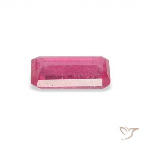 Rubí Rosado intenso natural de 0.99 ct, Corte Octágono / Esmeralda, VS-SI