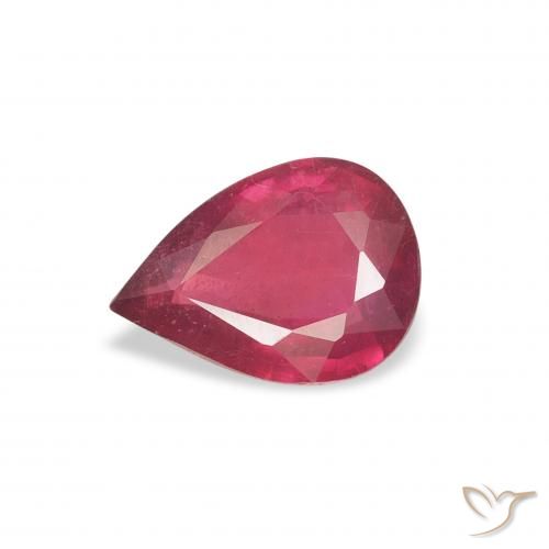 0.92ct Natural Rosado rojizo Rubí, En forma de pera, VS-SI